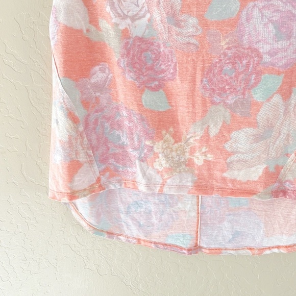 We the Free Oversized Orange Combo Floral Gardenia Tee - Picture 7 of 12